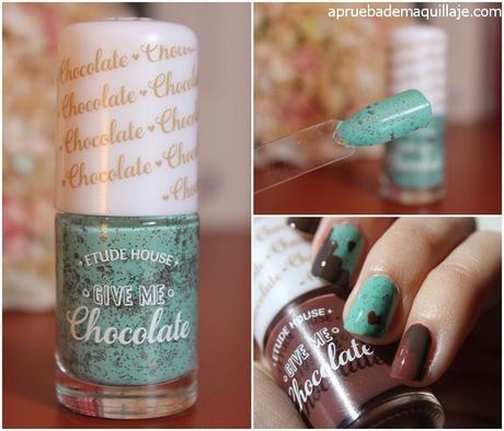 Esmalte de uñas Mint Choco Chip de la colección Give Me Chocolate de Etude House