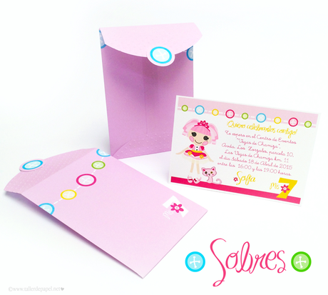 Celebrando con Creatividad! Cumpleaños de Llaloopsie. Al estilo de Taller de Papel. Invitaciones de Cumpleaños.