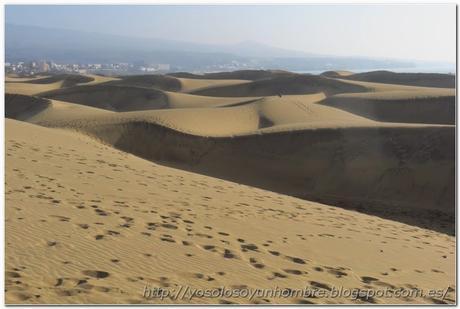 Vista de las dunas desde la cresta de una de ellas