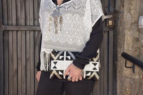 Fringed crop top oversize