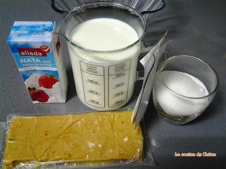 Flan de turrón de Jijona