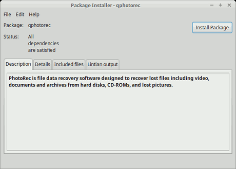 Recuperar archivos borrados en Ubuntu con Photorec Instalar-qPhotorec
