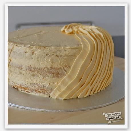 TARTA PLISADA DE LEMON CURD / LEMON CURD PLEATED LAYER CAKE
