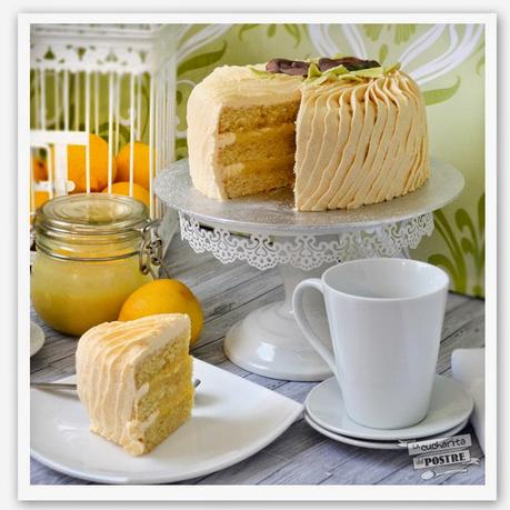 TARTA PLISADA DE LEMON CURD / LEMON CURD PLEATED LAYER CAKE