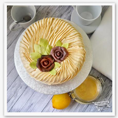 TARTA PLISADA DE LEMON CURD / LEMON CURD PLEATED LAYER CAKE