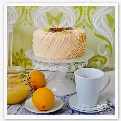 TARTA PLISADA DE LEMON CURD / LEMON CURD PLEATED LAYER CAKE