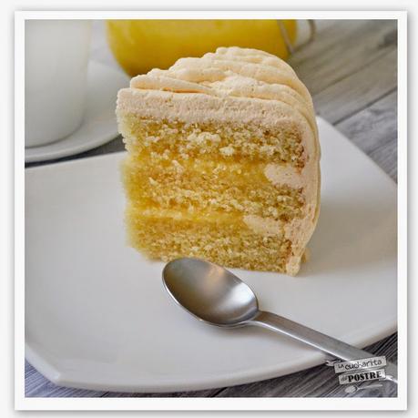 TARTA PLISADA DE LEMON CURD / LEMON CURD PLEATED LAYER CAKE