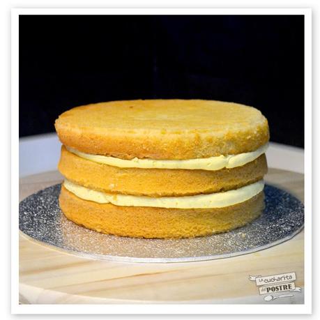 TARTA PLISADA DE LEMON CURD / LEMON CURD PLEATED LAYER CAKE