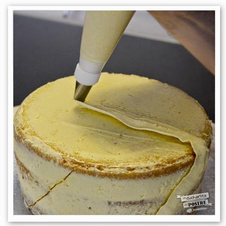 TARTA PLISADA DE LEMON CURD / LEMON CURD PLEATED LAYER CAKE