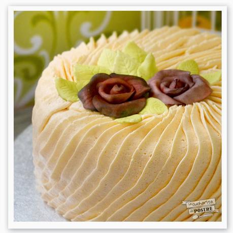 TARTA PLISADA DE LEMON CURD / LEMON CURD PLEATED LAYER CAKE