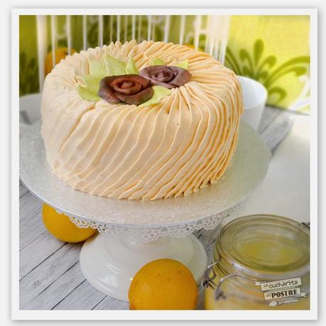 TARTA PLISADA DE LEMON CURD / LEMON CURD PLEATED LAYER CAKE