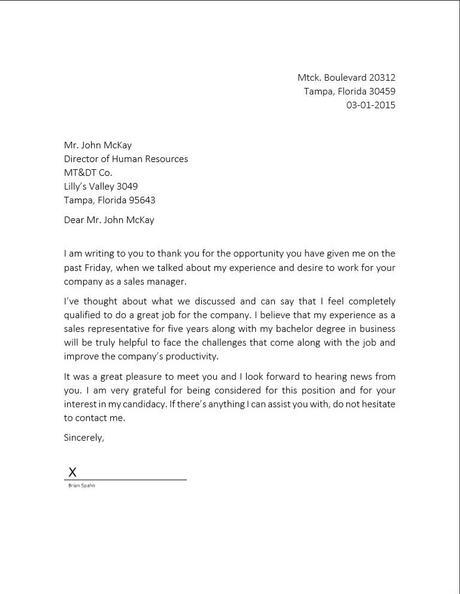 Carta de seguimiento en inglés o Follow Up Letter