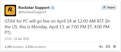 GTA V estara disponible en PC a partir del martes Rockstar GTA V GTA V estara disponible en PC a partir del martes