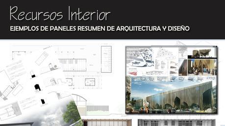 Ejemplos de paneles resumen de Arquitectura y Diseño