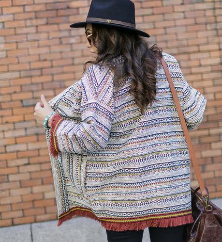 street style barbara crespo hakei ethnic jacket fringes sendra fashion blogger outfit blog de moda