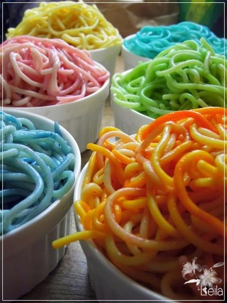 Espaguetis de colores
