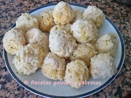 Croquetas de arroz con queso