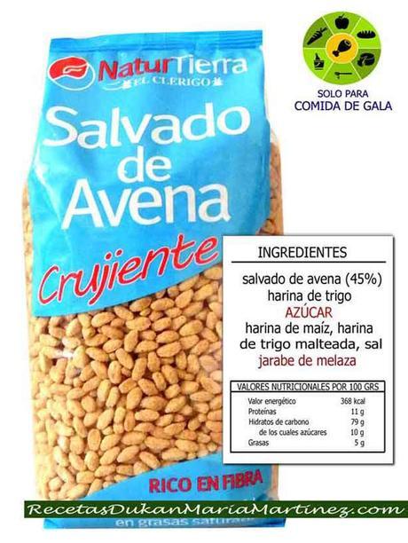 Salvado de Avena Crujiente, ¿apto Dukan?  Cuidado, solo en una Comida de GALA