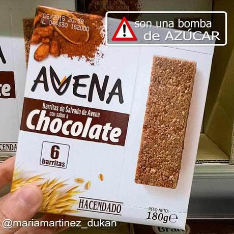 Barritas de Avena Mercadona ¿aptas Dukan?  Cuidado, solo en una Comida de GALA