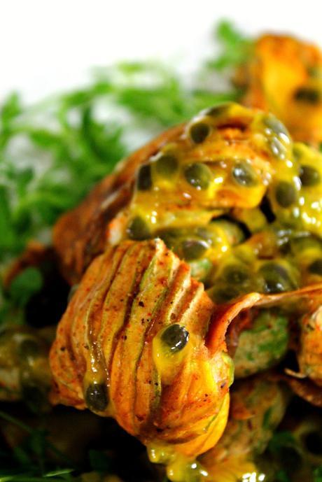 Flores de calabacín rellenas de brandada