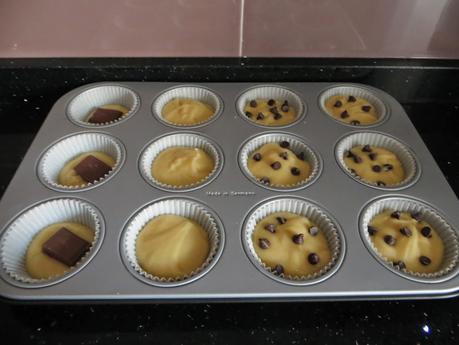 MAGDALENAS DE NATA Y CHOCOLATE