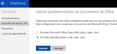 Como cambiar los valores predeterminados de Office OneDrive