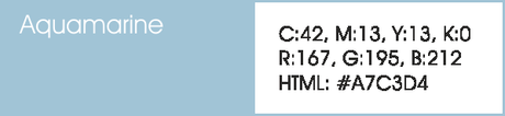 Aquamarine y sus códigos cmyk, rgb, html