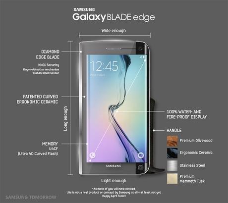 Samsung lanza un smartphone que se puede convertir en un cuchillo inteligente.