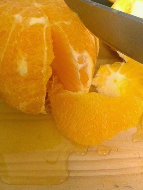 ENSALADA DE ESPÁRRAGOS VERDES, NARANJAS Y LANGOSTINOS