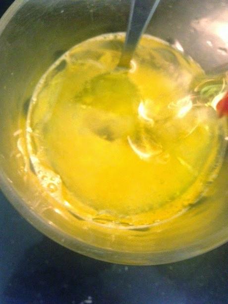 ENSALADA DE ESPÁRRAGOS VERDES, NARANJAS Y LANGOSTINOS