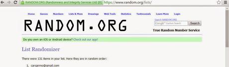 Resultado de tres sorteos