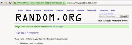 Resultado de tres sorteos