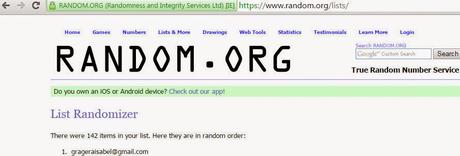 Resultado de tres sorteos