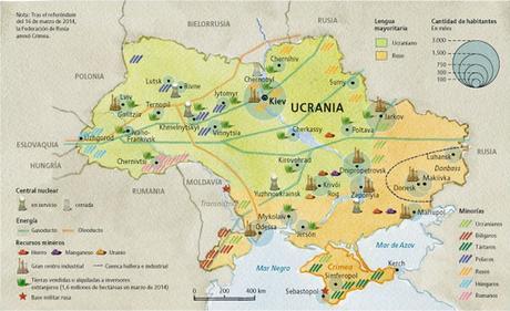 Mapa económico Ucrania