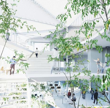 Nuevo Edificio en la Escuela Politécnica de Paris Saclay de Sou Fujimoto NOT-039-Centro de aprendizaje de la Escuela Politécnica París Saclay-5