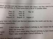 solución famoso problema cumpleaños Cheryl