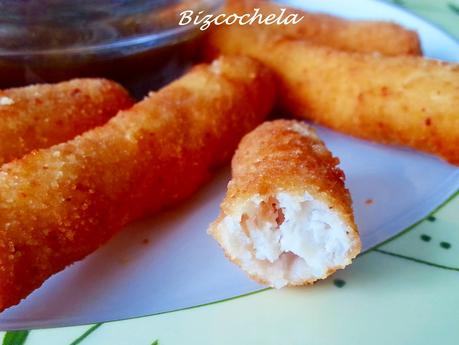 PALITOS DE POLLO CON QUESO: FINGERS DE POLLO