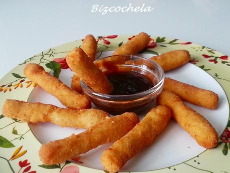 PALITOS DE POLLO CON QUESO: FINGERS DE POLLO