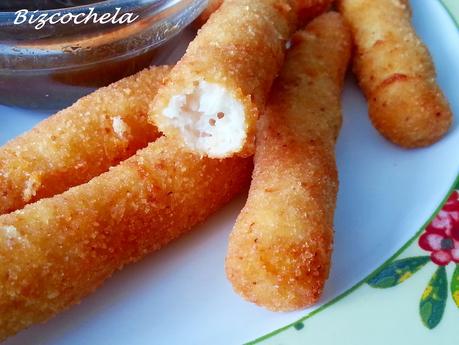 PALITOS DE POLLO CON QUESO: FINGERS DE POLLO