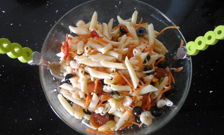 ENSALADA DE PASTA Y GAMBAS