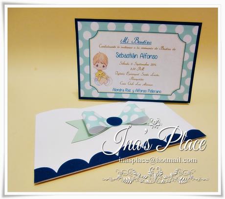 Invitaciones Bautizo - Utilizando Precious Moments.