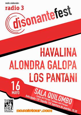 Disonante Fest 2015: Havalina, Alondra Galopa y Los Pantani