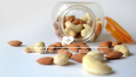 Frutos secos, snack saludable, cantidad recomendada