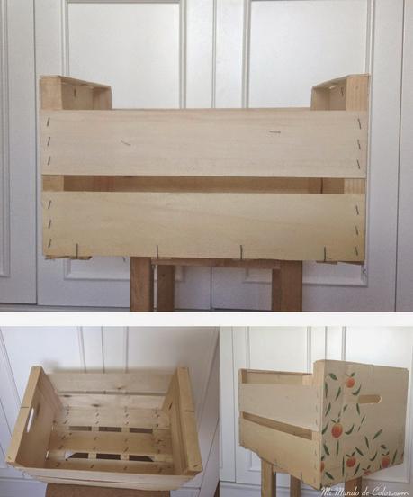 reciclar caja de frutas para hacer caja de juguetes