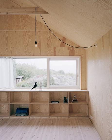 Una casa construida únicamente con madera.