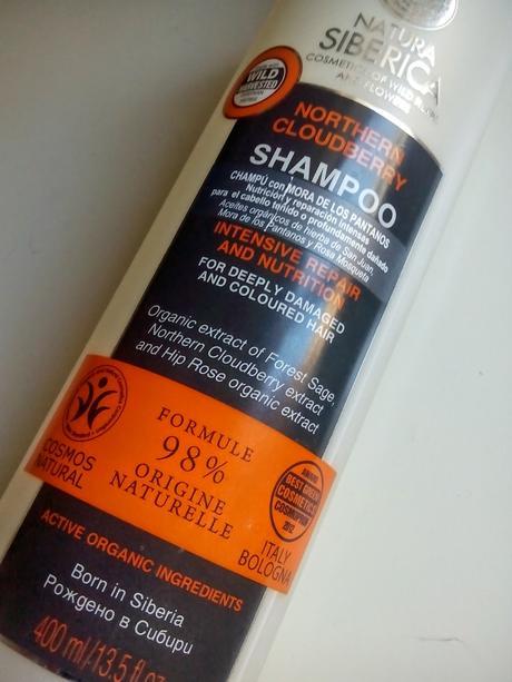 Natura Siberica: champú y bálsamo de Mora de los Pantanos