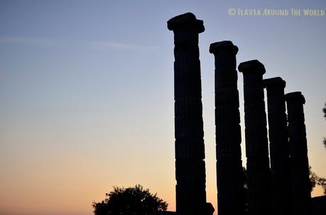 Puesta de sol en el Templo de Artemisa, Priene