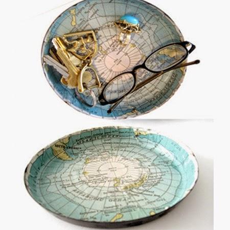 DETALLES PARA EL HOGAR: DECORAR CON MAPAS ANTIGUOS