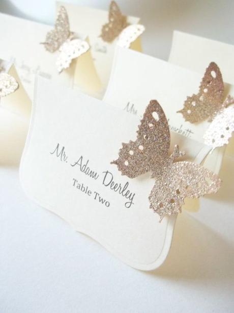Handpainted Butterfly Event Place Cards Wedding by LillyThings, $0.99