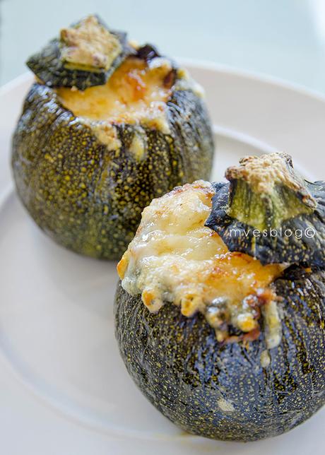 Receta paso a paso de Calabacin luna relleno de atún y huevo